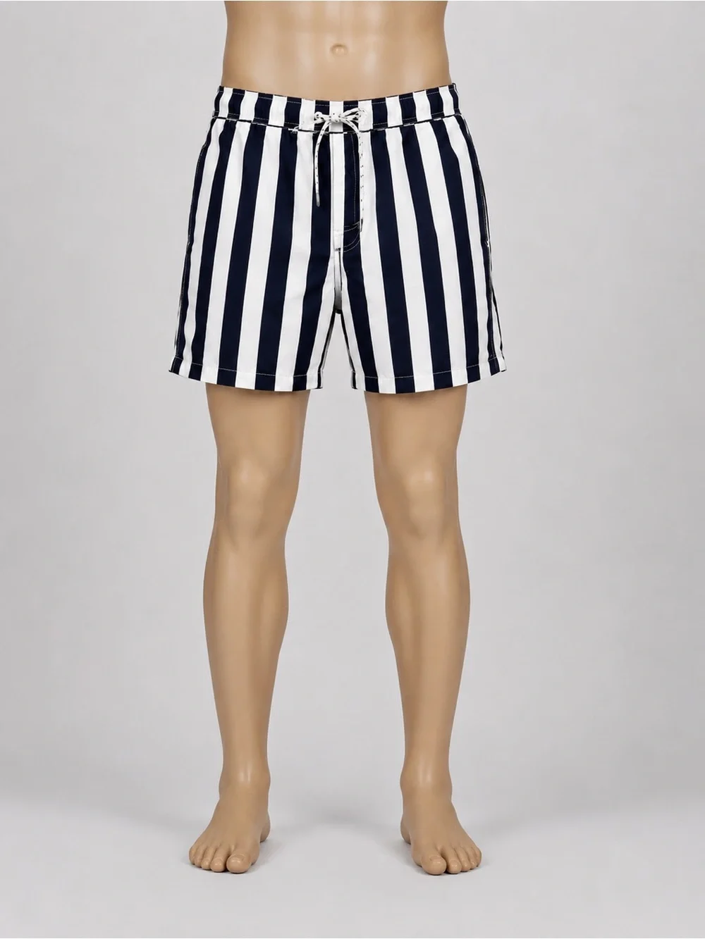 Goodfellow & Co Navy and White Vertical Stripe Swim Trunks